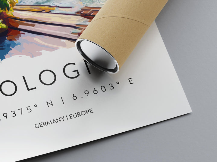 Cologne Watercolor Poster Cologne Germany Travel Print Wall Art Cologne Home Decor Cologne Gift Art Lovers Germany Art Cologne Cathedral