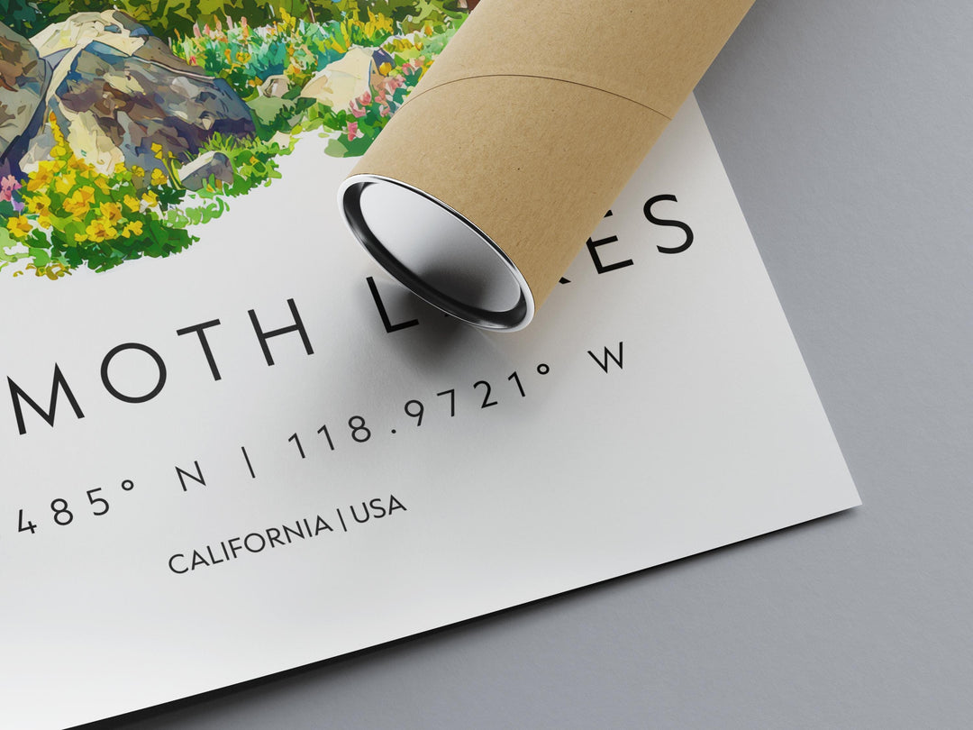 Mammoth Lakes Watercolor Poster Mammoth Lakes California Travel Print Wall Art Mammoth Lakes Home Decor Mammoth Lakes Gift Art Lovers