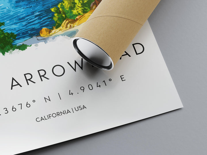 Lake Arrowhead Watercolor Poster Lake Arrowhead California Travel Print Wall Art Lake Arrowhead Home Decor Lake Arrowhead Gift Art Lovers