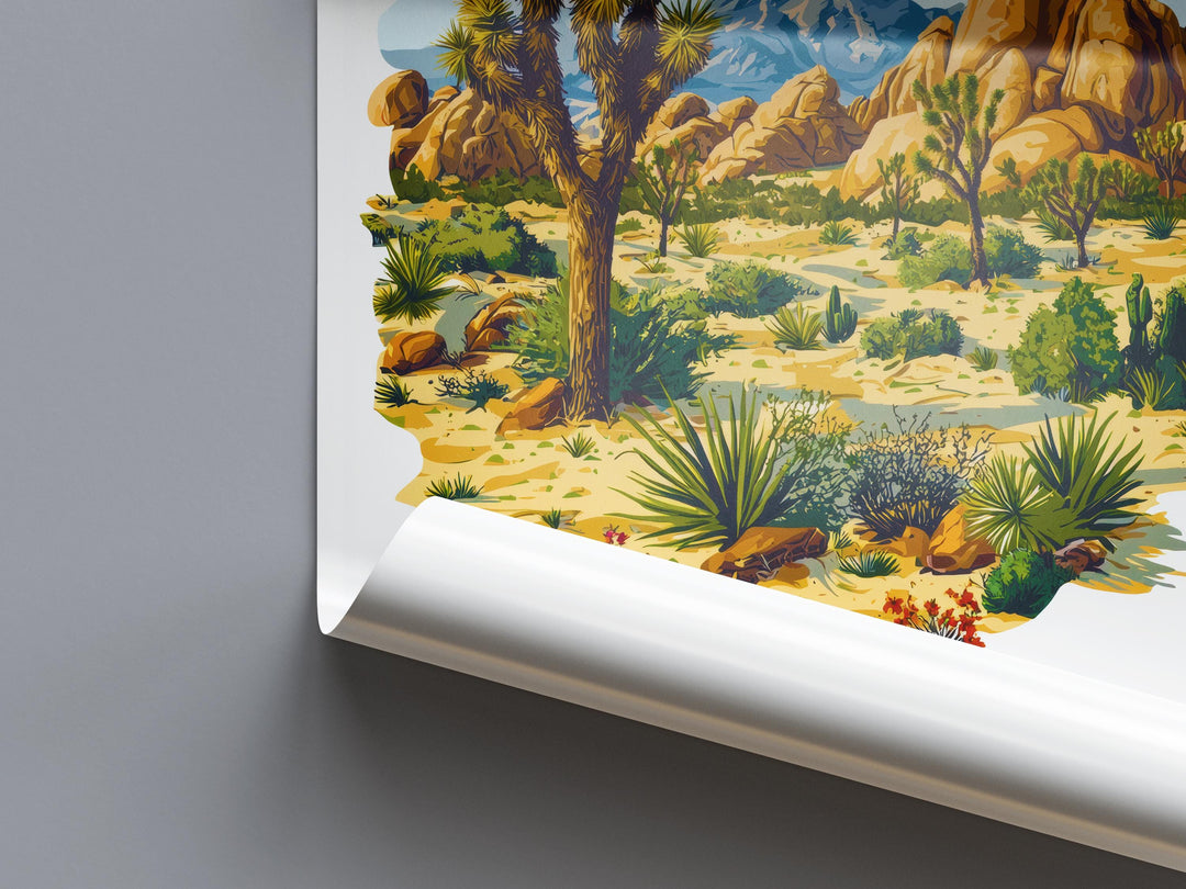 Joshua Tree Watercolor Poster Joshua Tree California Travel Print Wall Art Joshua Tree Home Decor Joshua Tree Gift Art Lovers Desert Park