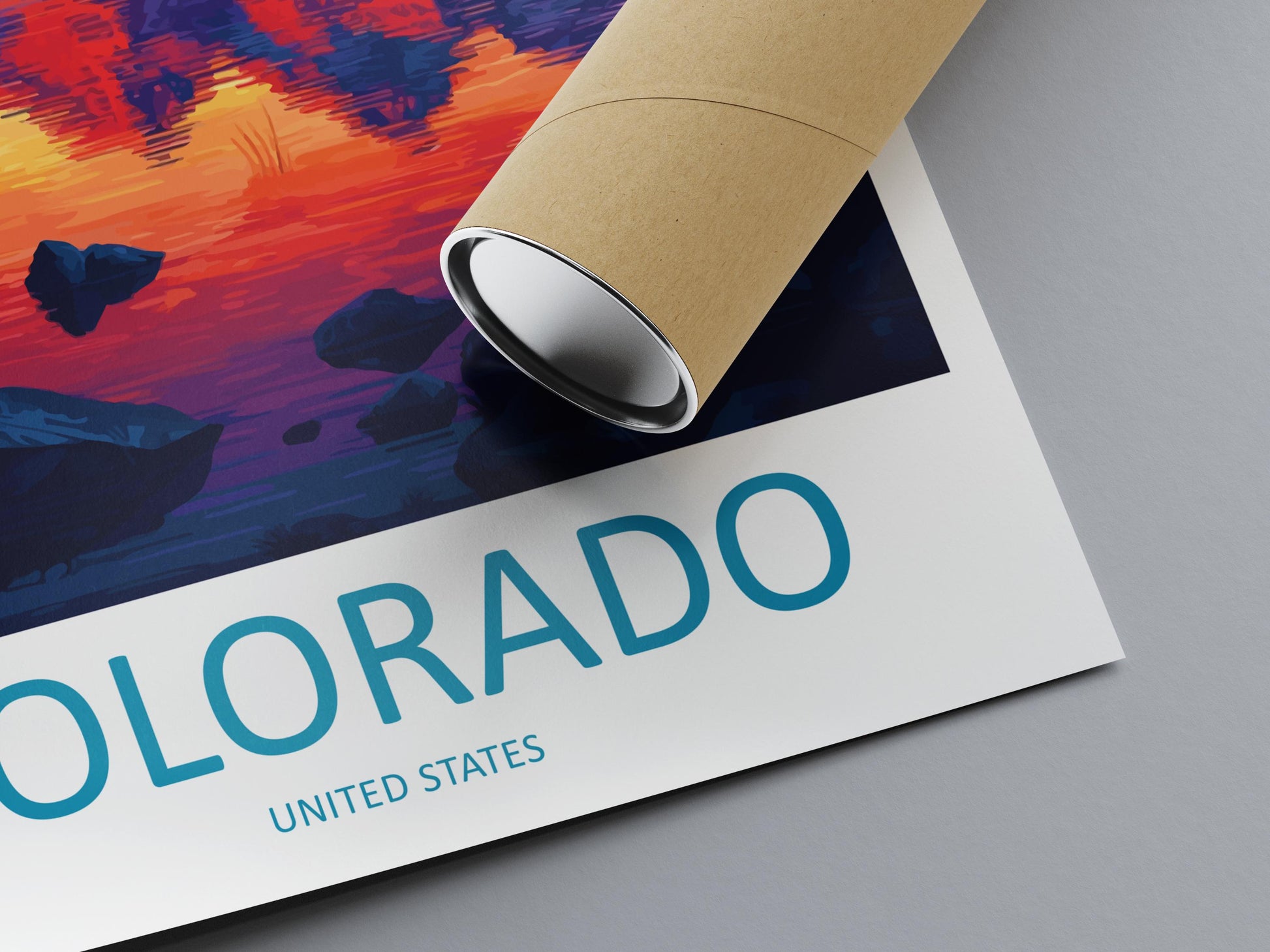 Colorado Travel Poster USA Wall Art Mountain Landscape Print Nature Decor US Gift Souvenir Scene North America Alpine Art