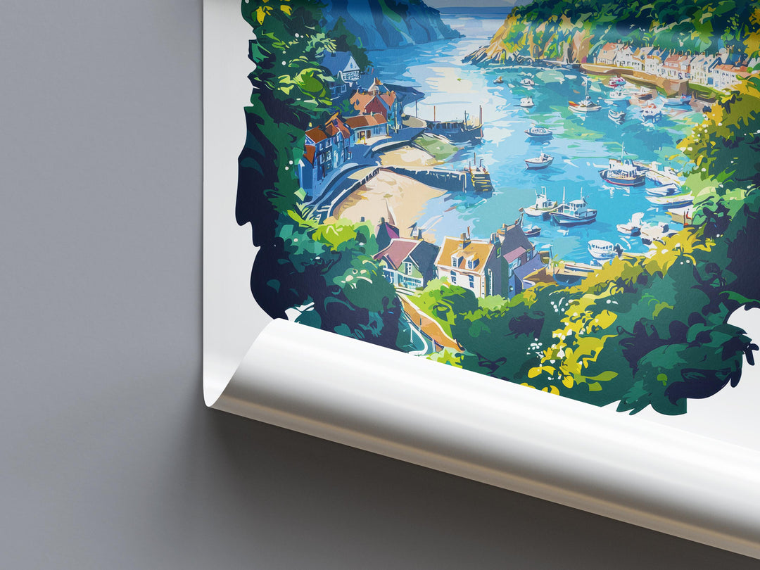 Lynton Lynmouth Watercolor Poster Lynton Lynmouth Devon Travel Print Wall Art Lynton Lynmouth Home Decor Lynton Lynmouth Gift Art Lovers UK