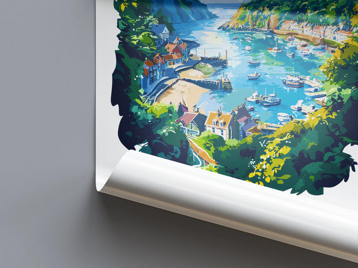 Lynton Lynmouth Watercolor Poster Lynton Lynmouth Devon Travel Print Wall Art Lynton Lynmouth Home Decor Lynton Lynmouth Gift Art Lovers UK