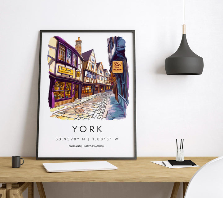 York Watercolor Poster York England Travel Print Wall Art York Home Decor York Gift Art Lovers UK Historic City