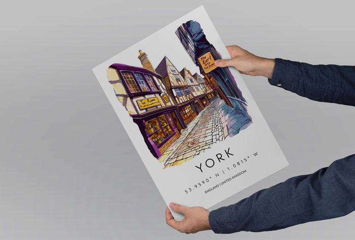 York Watercolor Poster York England Travel Print Wall Art York Home Decor York Gift Art Lovers UK Historic City