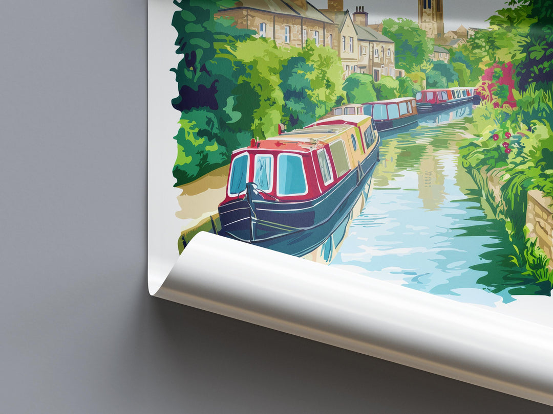 Skipton Watercolor Poster Skipton England Travel Print Wall Art Skipton Home Decor Skipton Gift Art Lovers UK Yorkshire Dales