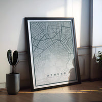 Athens Map Print (8 COLOURS AVAILABLE) Athens City Poster Greece Wall Art Athens Decor Urban Street Map Travel Illustration