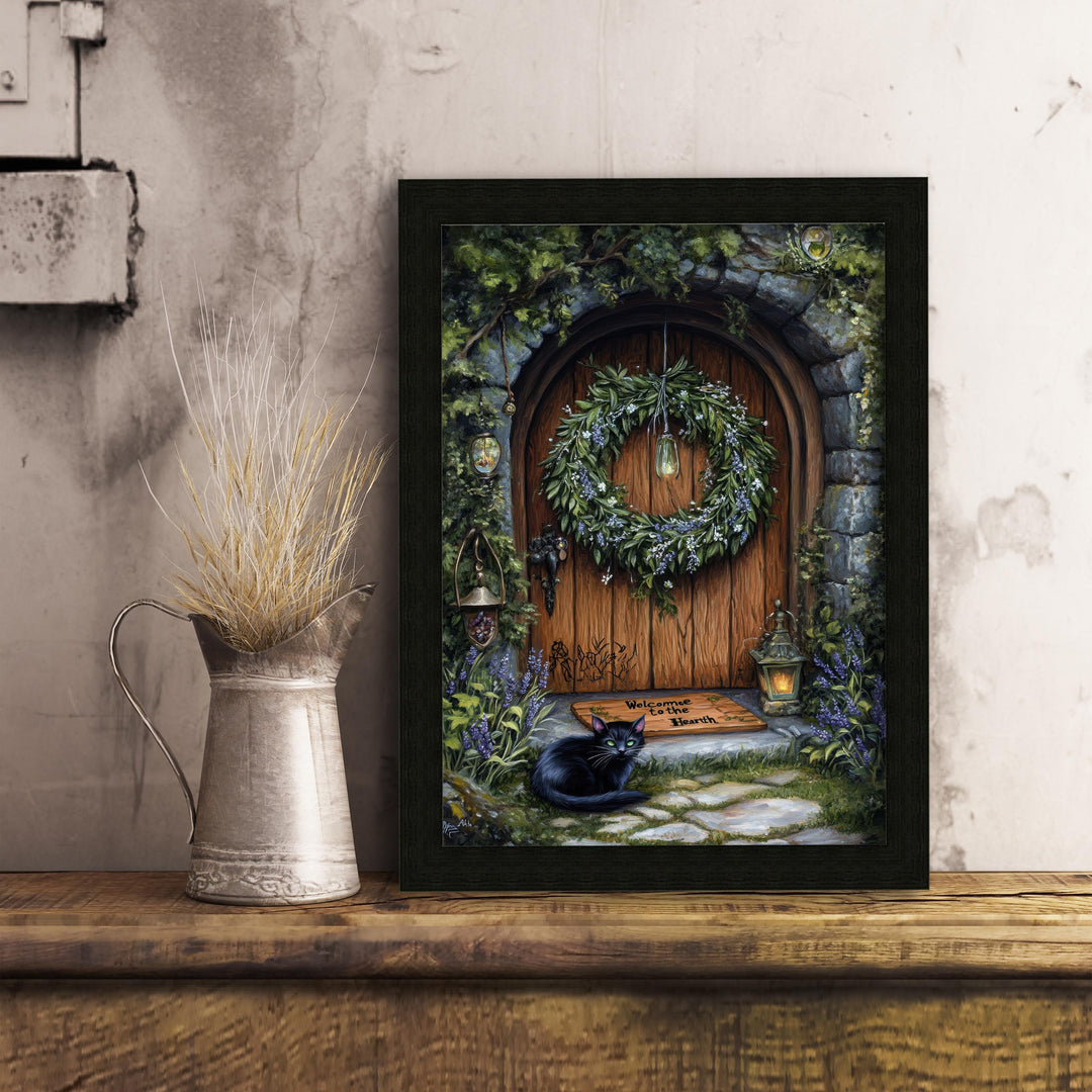 Rosemary Wreath Print, Vintage Botanical Cottagecore Decor