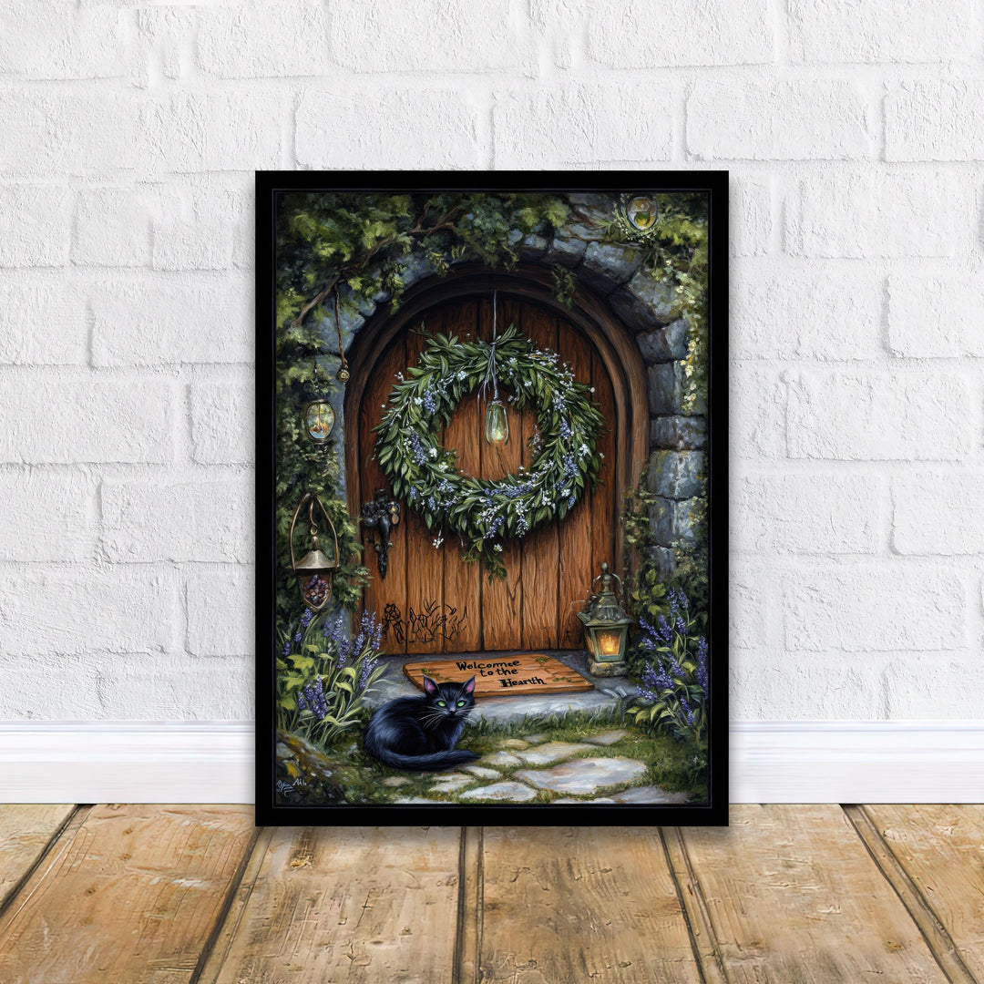 Rosemary Wreath Print, Vintage Botanical Cottagecore Decor