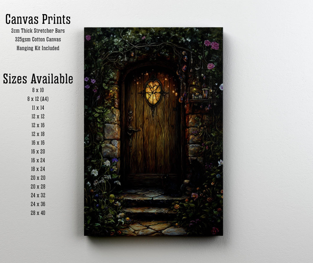 Secret Spell Door Print | Vintage Cottagecore Magical Illustration