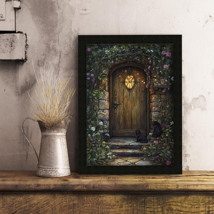 Secret Spell Door Print | Vintage Cottagecore Magical Illustration