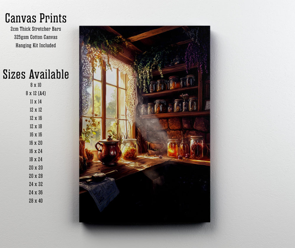 Cottagecore Kitchen Print: Vintage Elixir Brewing Art