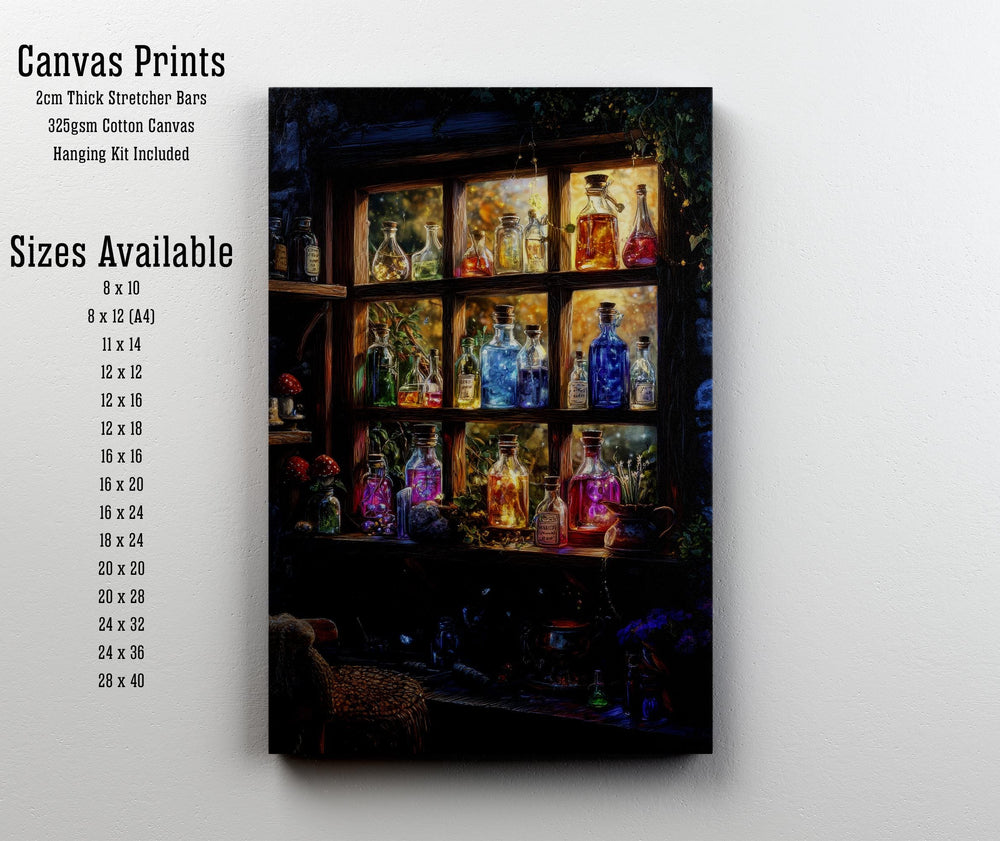 Potion Window Cottagecore Print | Vintage Magical Art