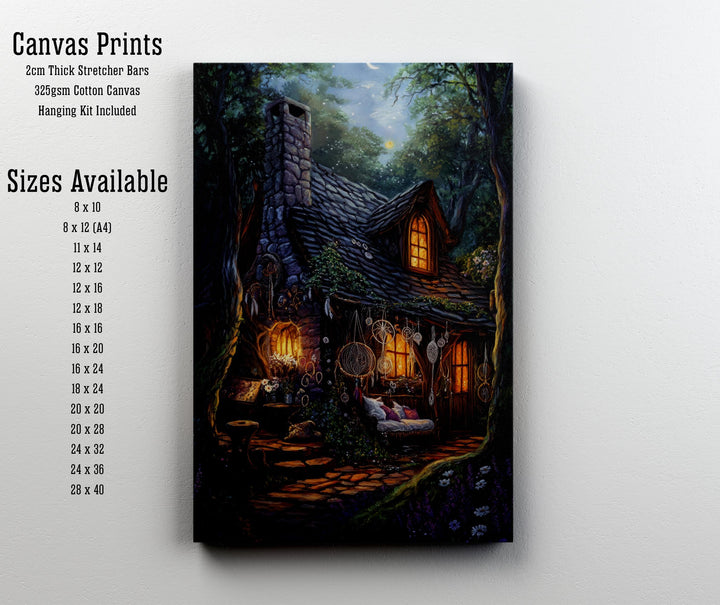 Dreamweaver Cottage Print: Vintage Cottagecore Art, Dark Academia Decor