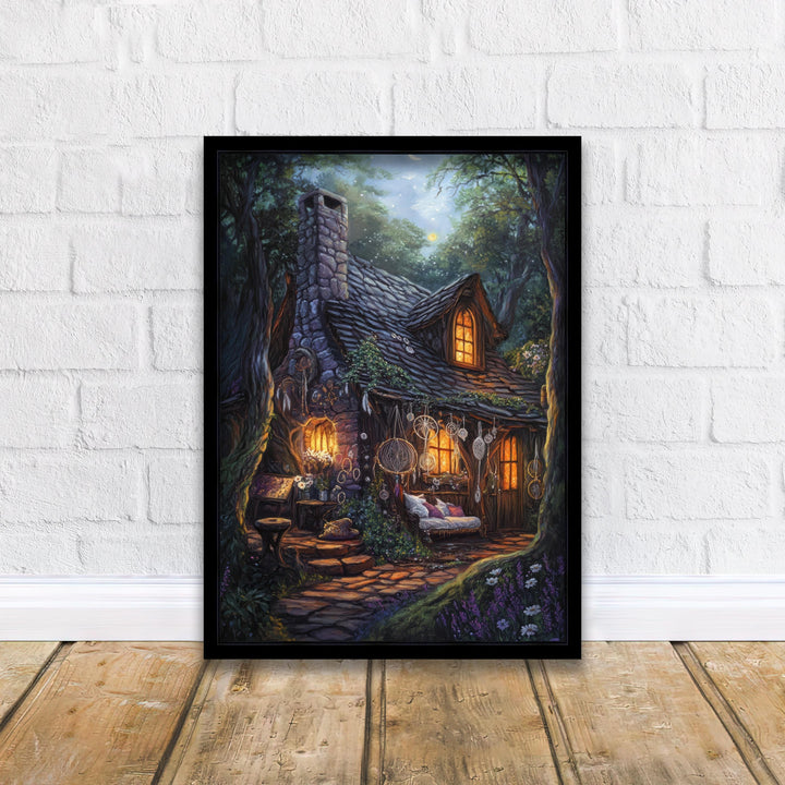 Dreamweaver Cottage Print: Vintage Cottagecore Art, Dark Academia Decor