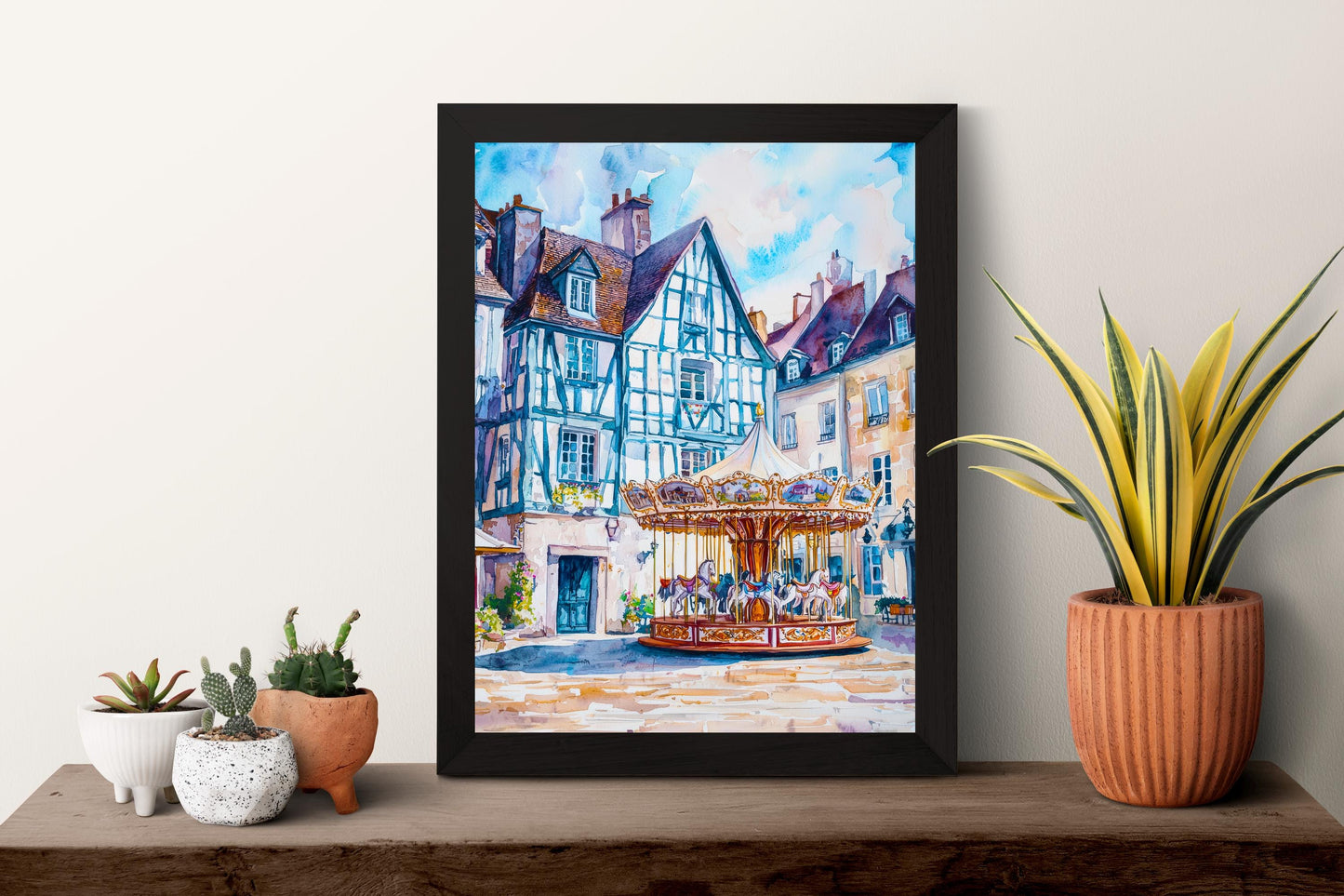 Angers Watercolor Poster Angers Travel Print France Wall Art Angers Decor Chateau Scene Loire Valley City View Historic Architecture Print