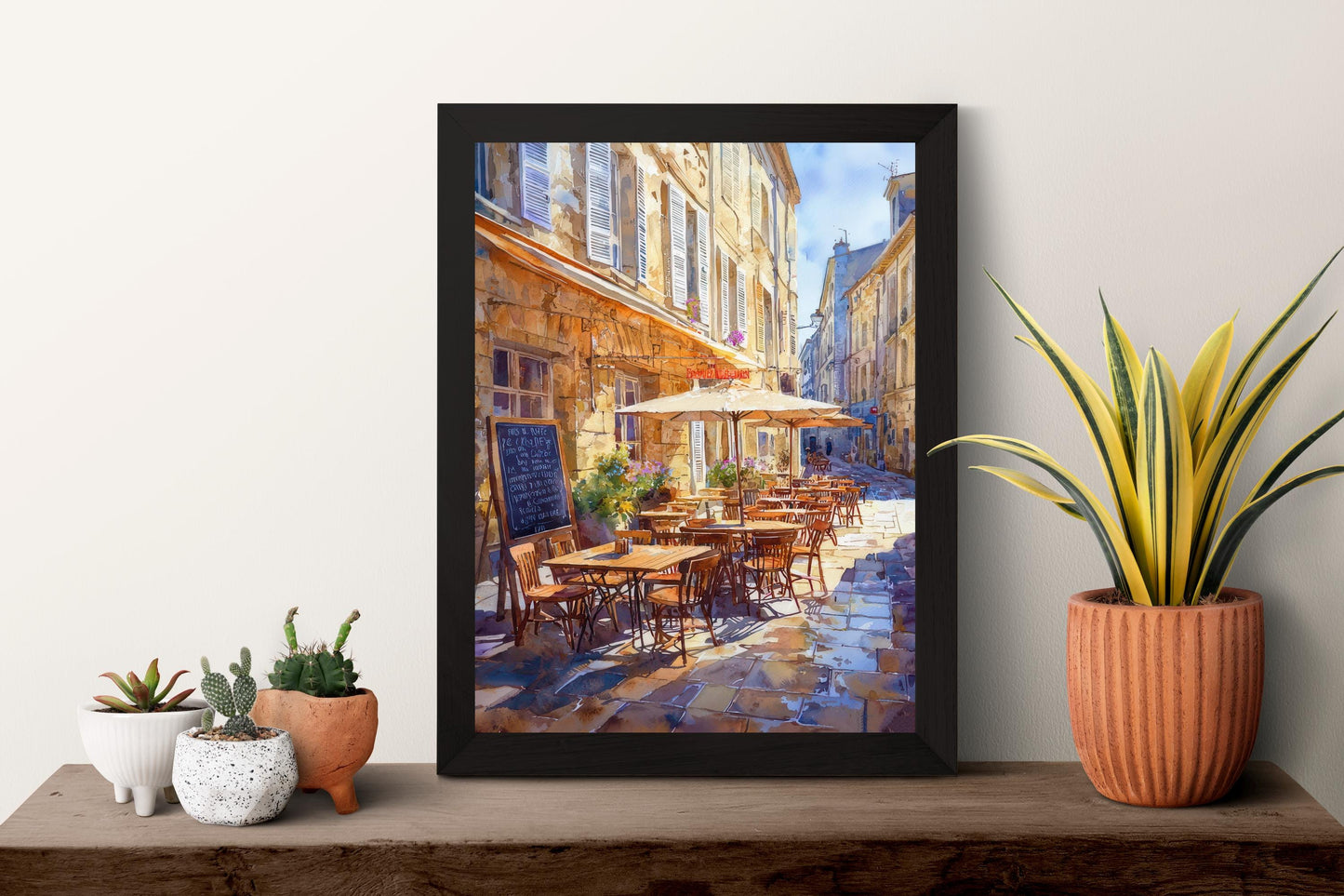 Aix en Provence Watercolor Poster Travel Print France Wall Art Aix en Provence Decor City Scene Lavender Market French Landscape Print