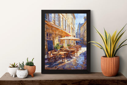 Aix en Provence Watercolor Poster Travel Print France Wall Art Aix en Provence Decor City Scene Lavender Market French Landscape Print