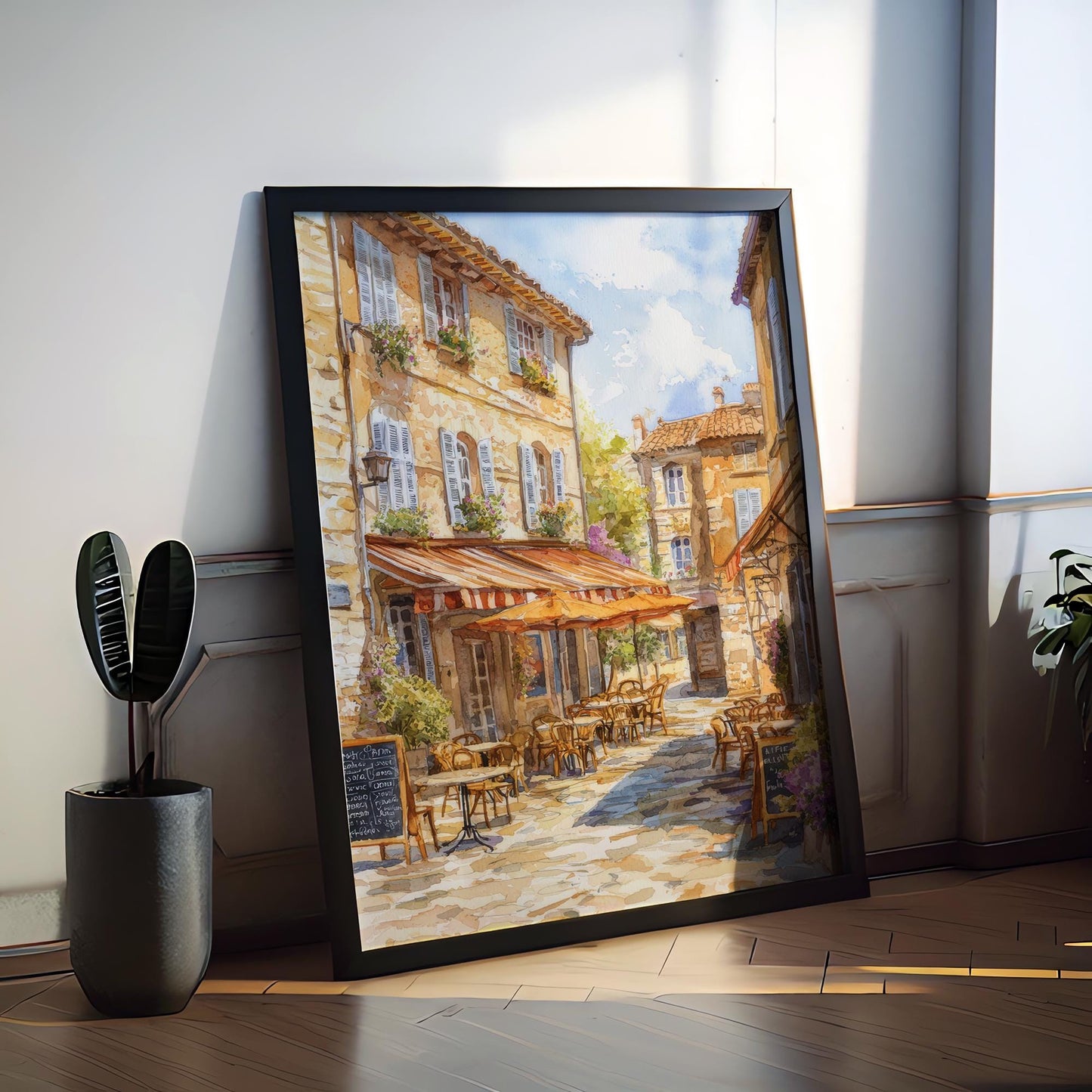 Aix en Provence Watercolor Poster Travel Print France Wall Art Aix en Provence Decor City Scene Lavender Market French Landscape Print