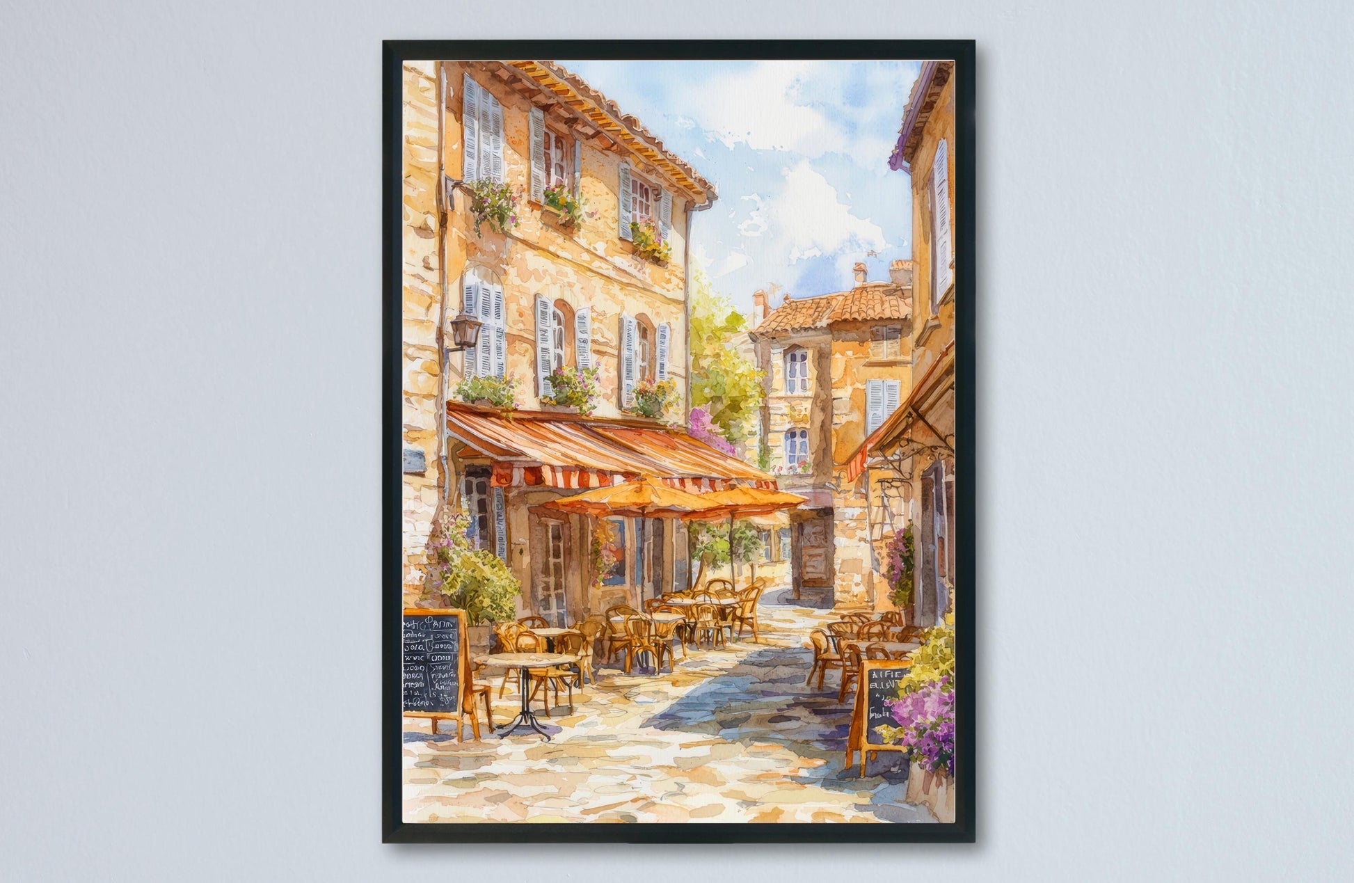Aix en Provence Watercolor Poster Travel Print France Wall Art Aix en Provence Decor City Scene Lavender Market French Landscape Print