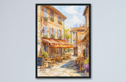 Aix en Provence Watercolor Poster Travel Print France Wall Art Aix en Provence Decor City Scene Lavender Market French Landscape Print