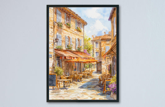 Aix en Provence Watercolor Poster Travel Print France Wall Art Aix en Provence Decor City Scene Lavender Market French Landscape Print