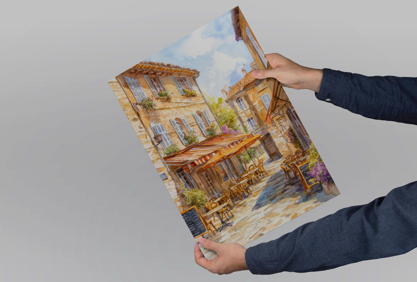 Aix en Provence Watercolor Poster Travel Print France Wall Art Aix en Provence Decor City Scene Lavender Market French Landscape Print