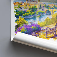 Avignon Watercolor Poster Avignon Travel Print France Wall Art Avignon Decor Historic City Scene Papal Palace View River Landscape Print