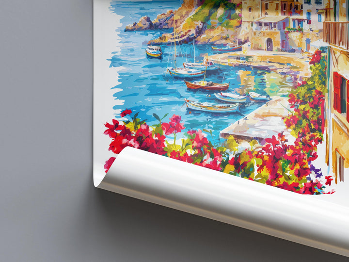 Sicily Watercolor Poster Sicily Italy Travel Print Wall Art Sicily Decor Italian Island Fine Art Print Sicily Souvenir Gift for Travelers