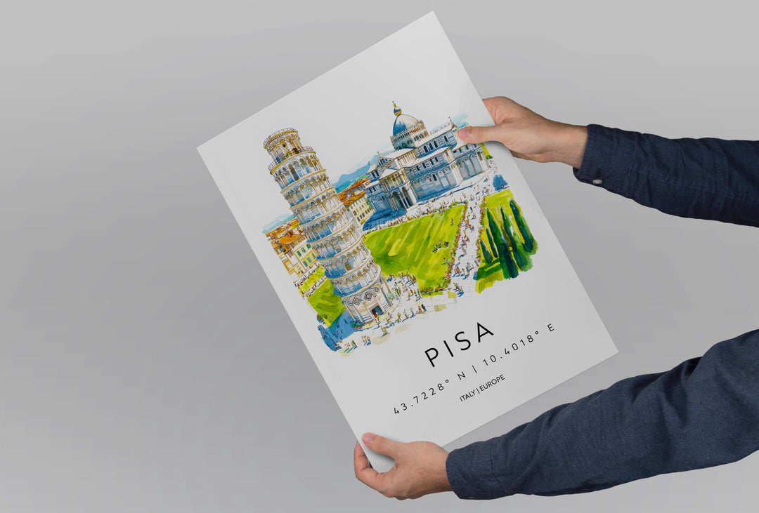 Pisa Travel Print Wall Art Pisa Wall Hanging Home Decor Pisa Gift Art Lovers Italy Art Lover Gift Pisa Print Italy Wall Art Decor