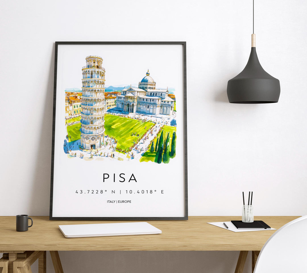 Pisa Travel Print Wall Art Pisa Wall Hanging Home Decor Pisa Gift Art Lovers Italy Art Lover Gift Pisa Print Italy Wall Art Decor