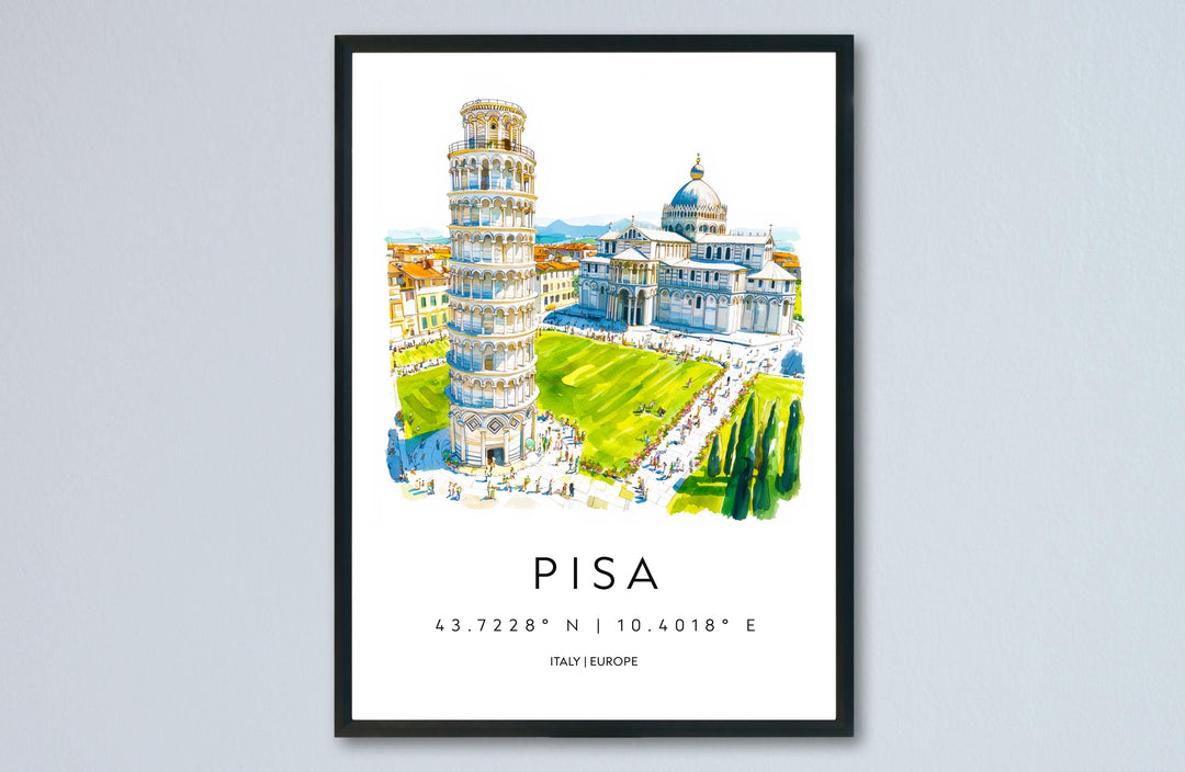 Pisa Travel Print Wall Art Pisa Wall Hanging Home Decor Pisa Gift Art Lovers Italy Art Lover Gift Pisa Print Italy Wall Art Decor