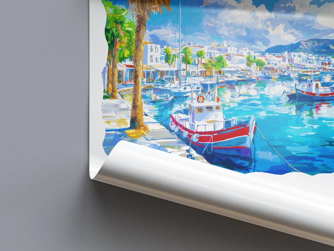 Kos Watercolor Poster Kos Greece Travel Print Wall Art Kos Home Decor Kos Gift Art Lovers Greece Art Kos Island View