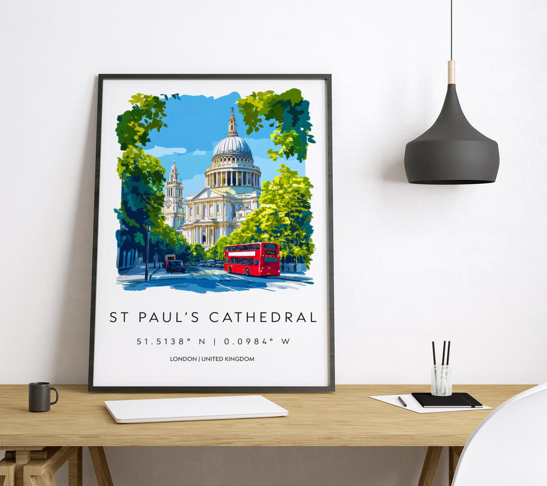St Pauls Cathedral Watercolor Poster St Pauls Cathedral London Travel Print Wall Art St Pauls Cathedral Home Decor St Pauls Cathedral Gift