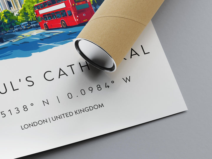 St Pauls Cathedral Watercolor Poster St Pauls Cathedral London Travel Print Wall Art St Pauls Cathedral Home Decor St Pauls Cathedral Gift