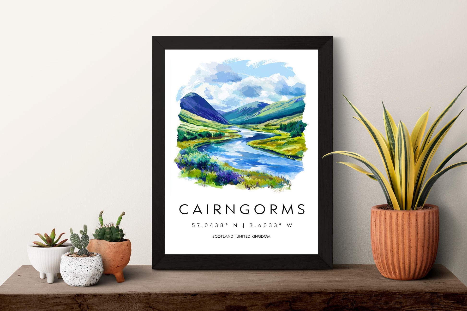 Cairngorms Watercolor Poster Cairngorms Scotland Travel Print Wall Art Cairngorms Home Decor Cairngorms Gift Art Lovers Highlands