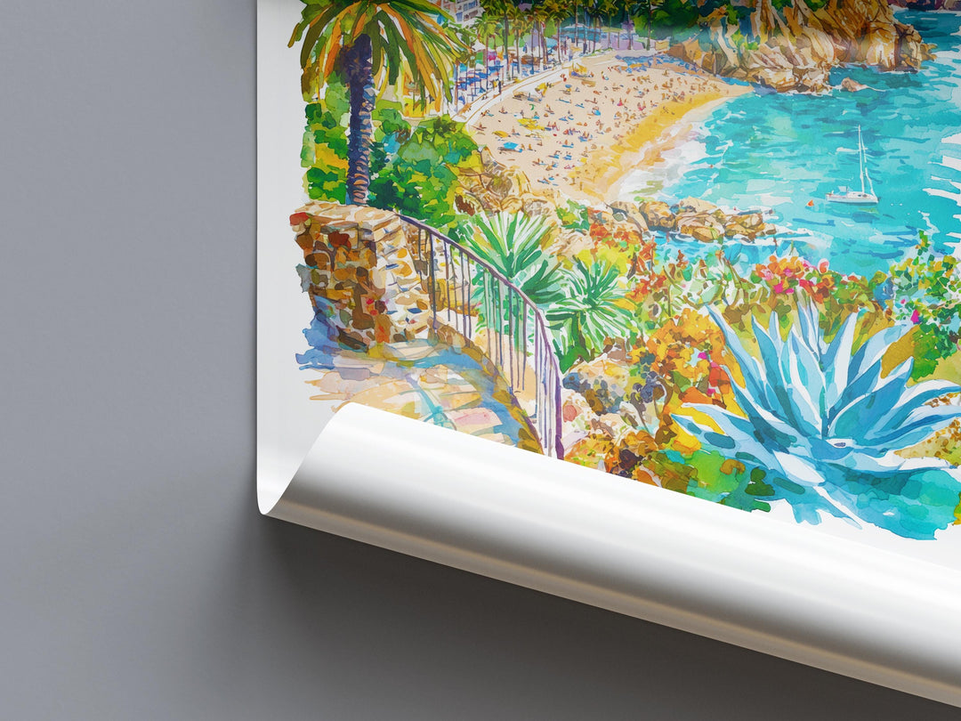 Lloret de Mar Watercolor Poster Lloret de Mar Spain Travel Print Wall Art Lloret de Mar Home Decor Lloret de Mar Gift Art Lovers Spain Art