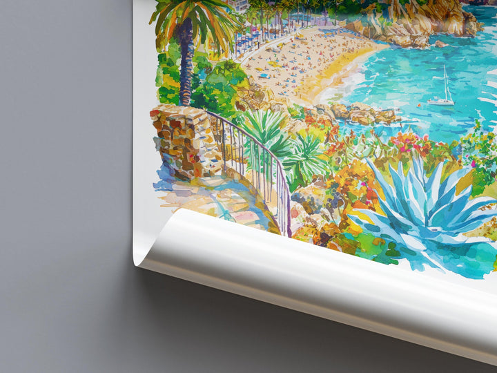 Lloret de Mar Watercolor Poster Lloret de Mar Spain Travel Print Wall Art Lloret de Mar Home Decor Lloret de Mar Gift Art Lovers Spain Art