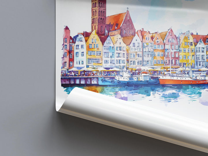 Rostock Watercolor Poster Rostock Germany Travel Print Wall Art Rostock Home Decor Rostock Gift Art Lovers Germany Art Rostock Hanseatic