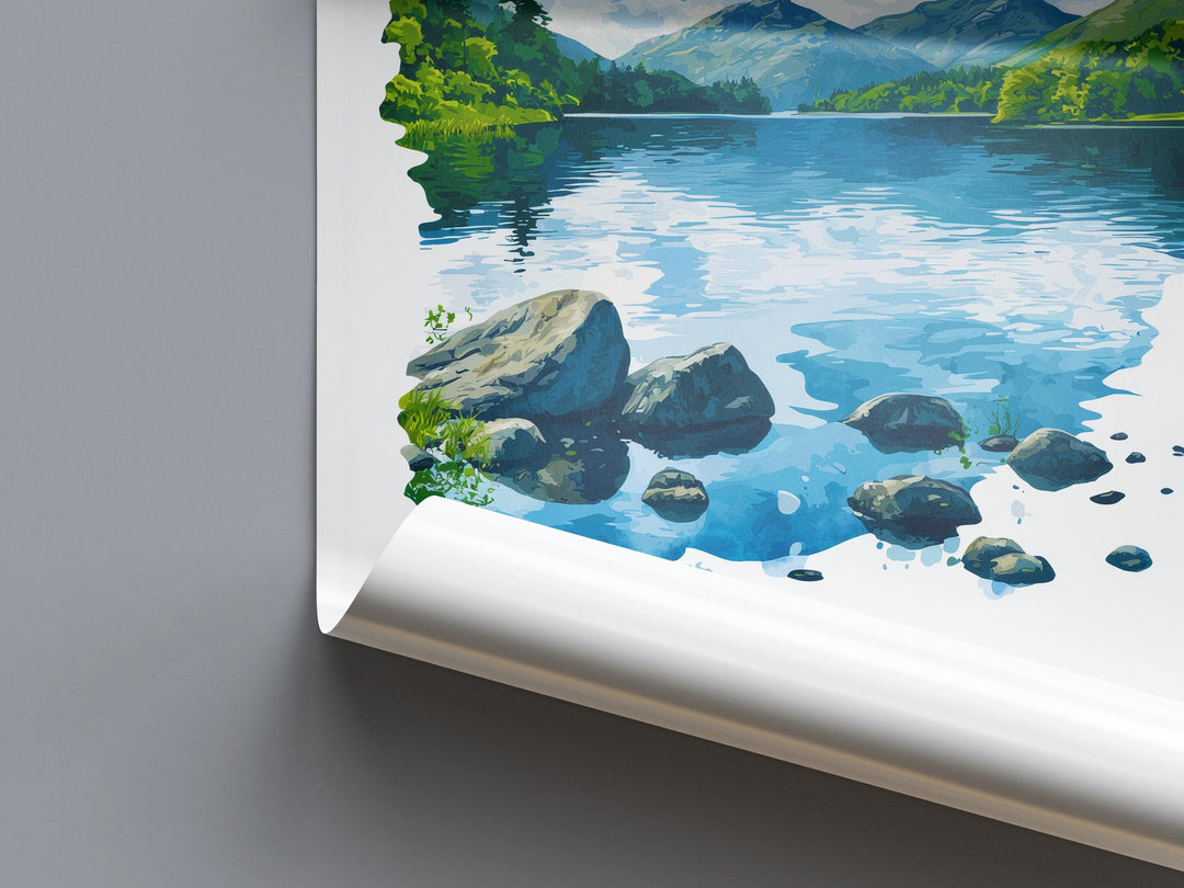 Coniston Watercolor Poster Coniston Lake District Travel Print Wall Art Coniston Home Decor Coniston Gift Art Lovers UK Lake