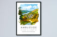 Ambleside Watercolor Poster Ambleside Lake District Travel Print Wall Art Ambleside Home Decor Ambleside Gift Art Lovers UK Village