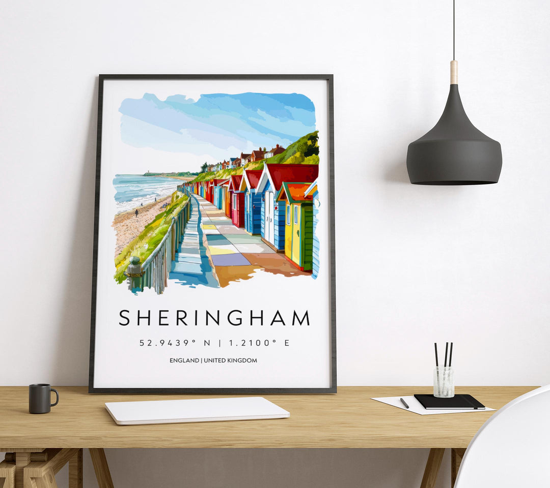 Sheringham Watercolor Poster Sheringham Norfolk Travel Print Wall Art Sheringham Home Decor Sheringham Gift Art Lovers UK Seaside