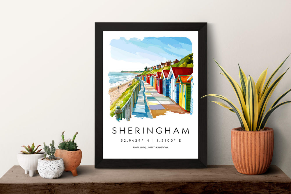 Sheringham Watercolor Poster Sheringham Norfolk Travel Print Wall Art Sheringham Home Decor Sheringham Gift Art Lovers UK Seaside