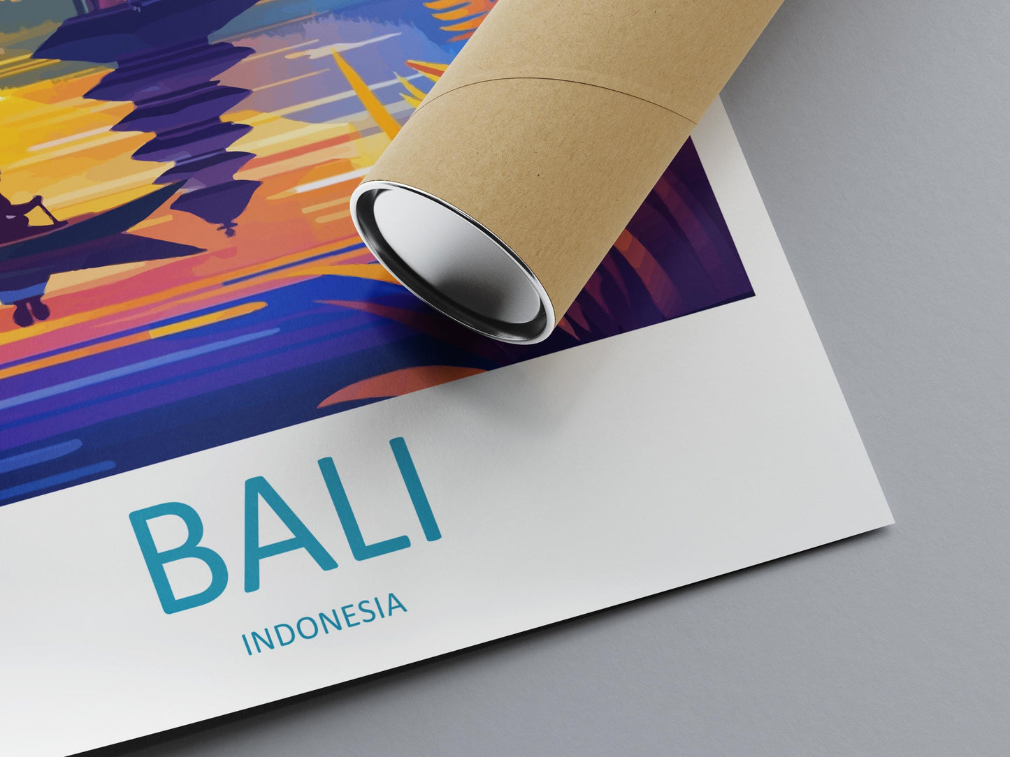 Bali Travel Poster Indonesia Wall Art Temple Beach Print Nature Decor Indonesia Gift Souvenir Scene Asia Tropical Landmark Art
