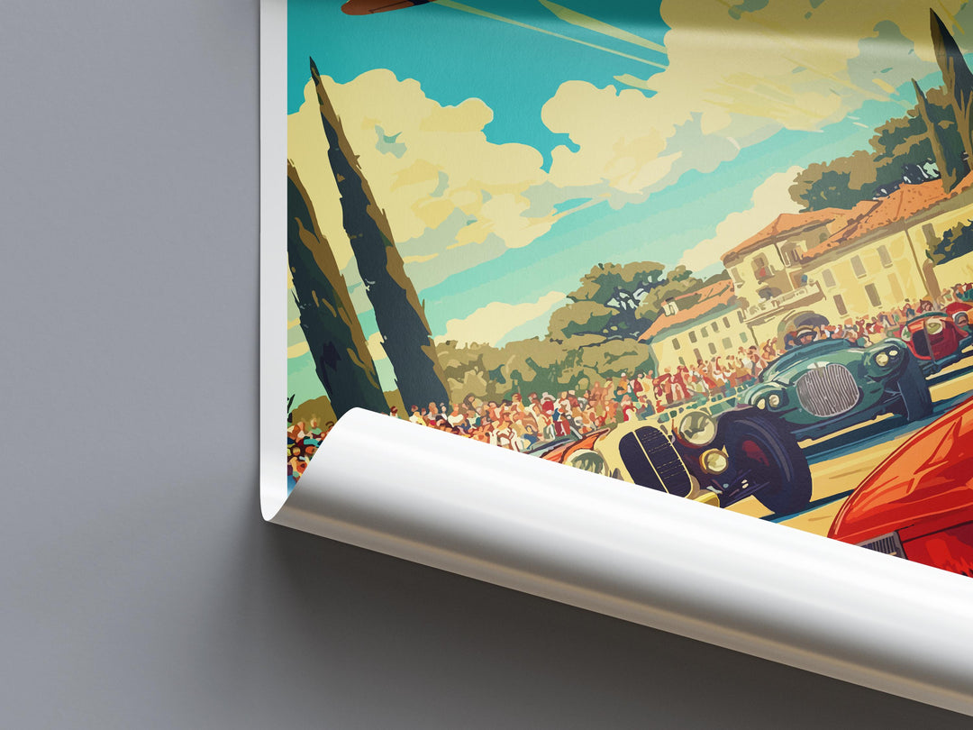Chichester Goodwood Motor Sport Poster England Wall Art Circuit Race Car Print Urban Decor UK Gift Souvenir Scene British Landmark Art