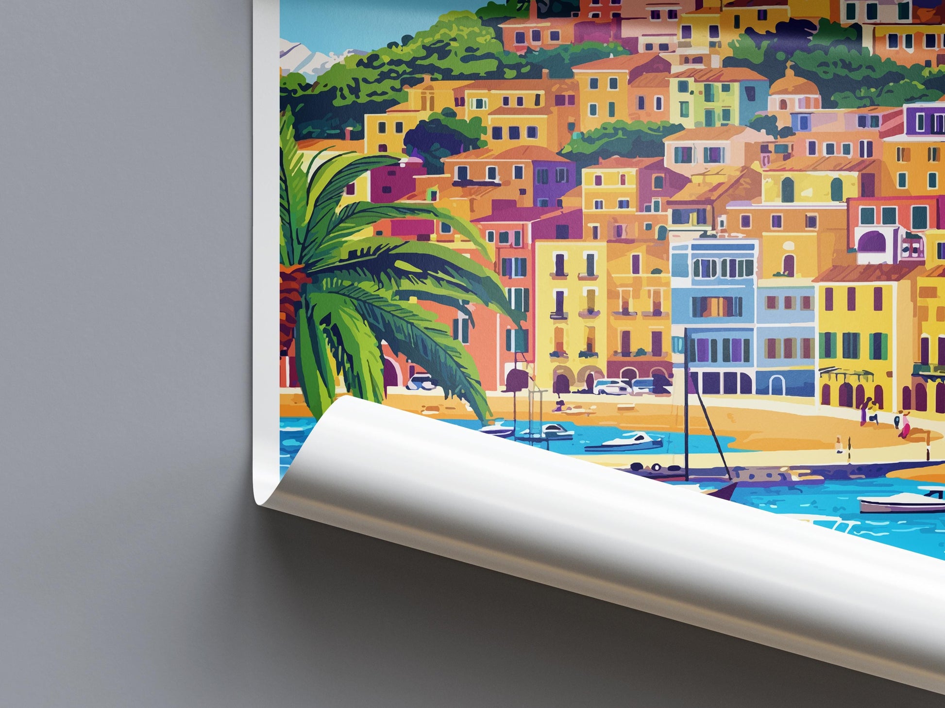 Cagliari Travel Poster Sardinia Italy Wall Art Cityscape Sea View Mediterranean Decor Italian Gift Souvenir Scene Europe Coastal Art