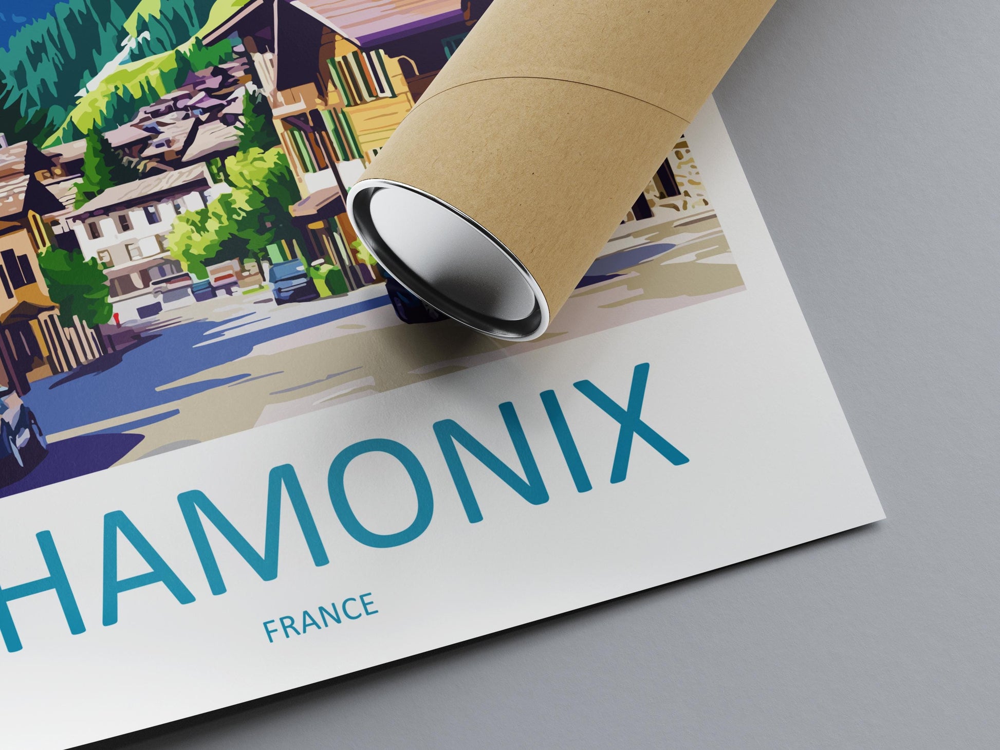 Chamonix Travel Poster France Wall Art Mont Blanc Alpine Print Nature Decor French Gift Souvenir Scene Europe Mountain Art