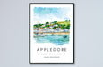 Appledore Watercolor Poster Appledore Devon Travel Print Wall Art Appledore Home Decor Appledore Gift Art Lovers UK Quayside Village