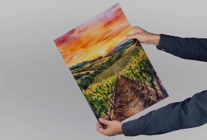Paso Robles Watercolor Poster Paso Robles California Travel Print Wall Art Paso Robles Home Decor Paso Robles Gift Wine Country Art