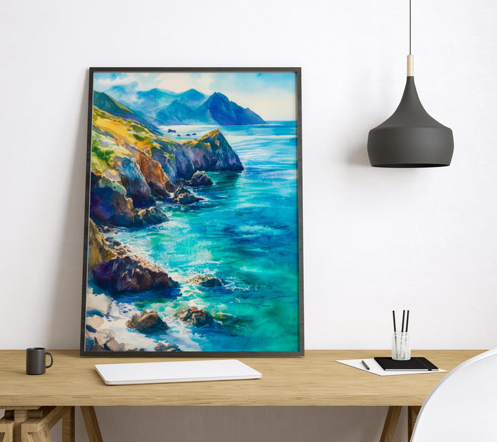 Channel Islands National Park Watercolor Poster Channel Islands California Travel Print Wall Art Channel Islands Home Decor Channel Islands